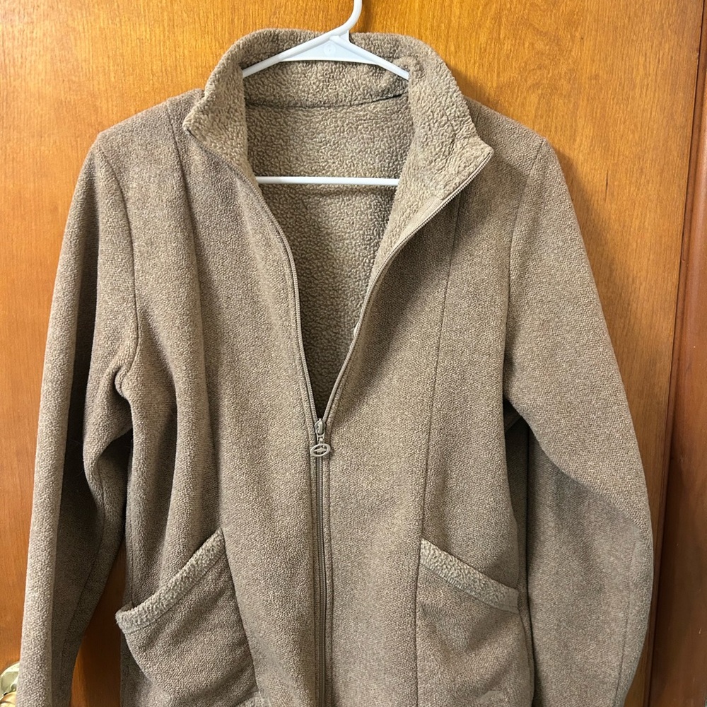 AVIA Cozy Brown Zip-Up Jacket